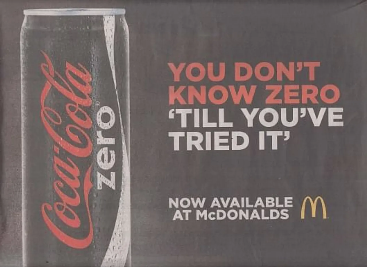 Coca Cola Zero now available at McDonalds