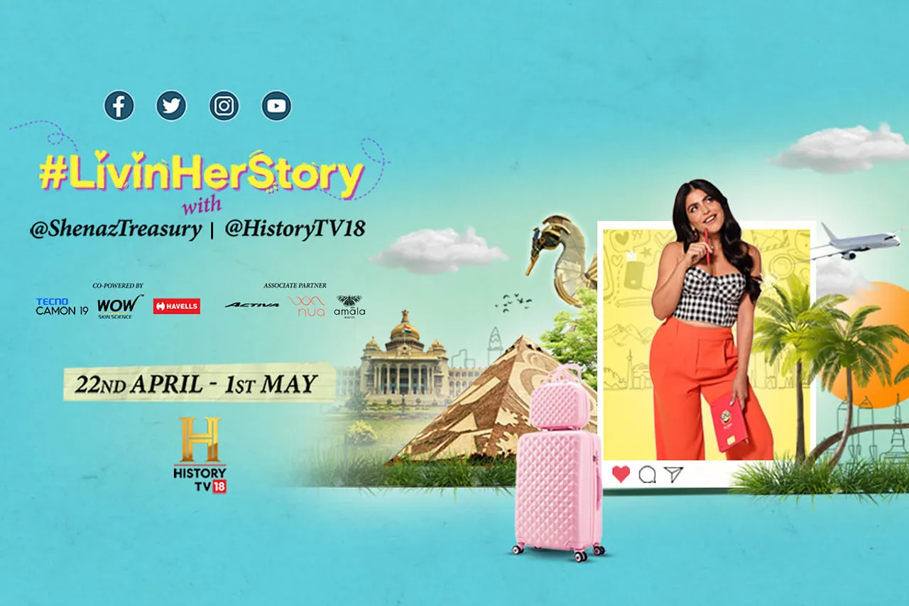 HistoryTV18 Launches a New Mobile-First Travel Series - #LivinHerStory with Vivacious Influencer Shenaz Treasury