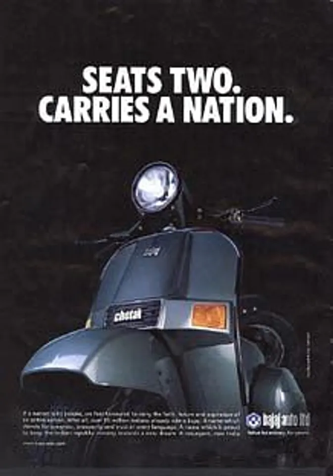 Seats two. Carries a nation.