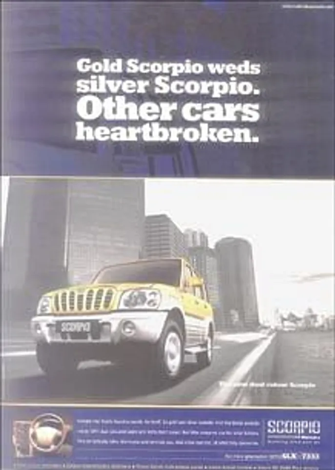 Gold Scorpio weds silver Scorpio.Other cars heartbroken.