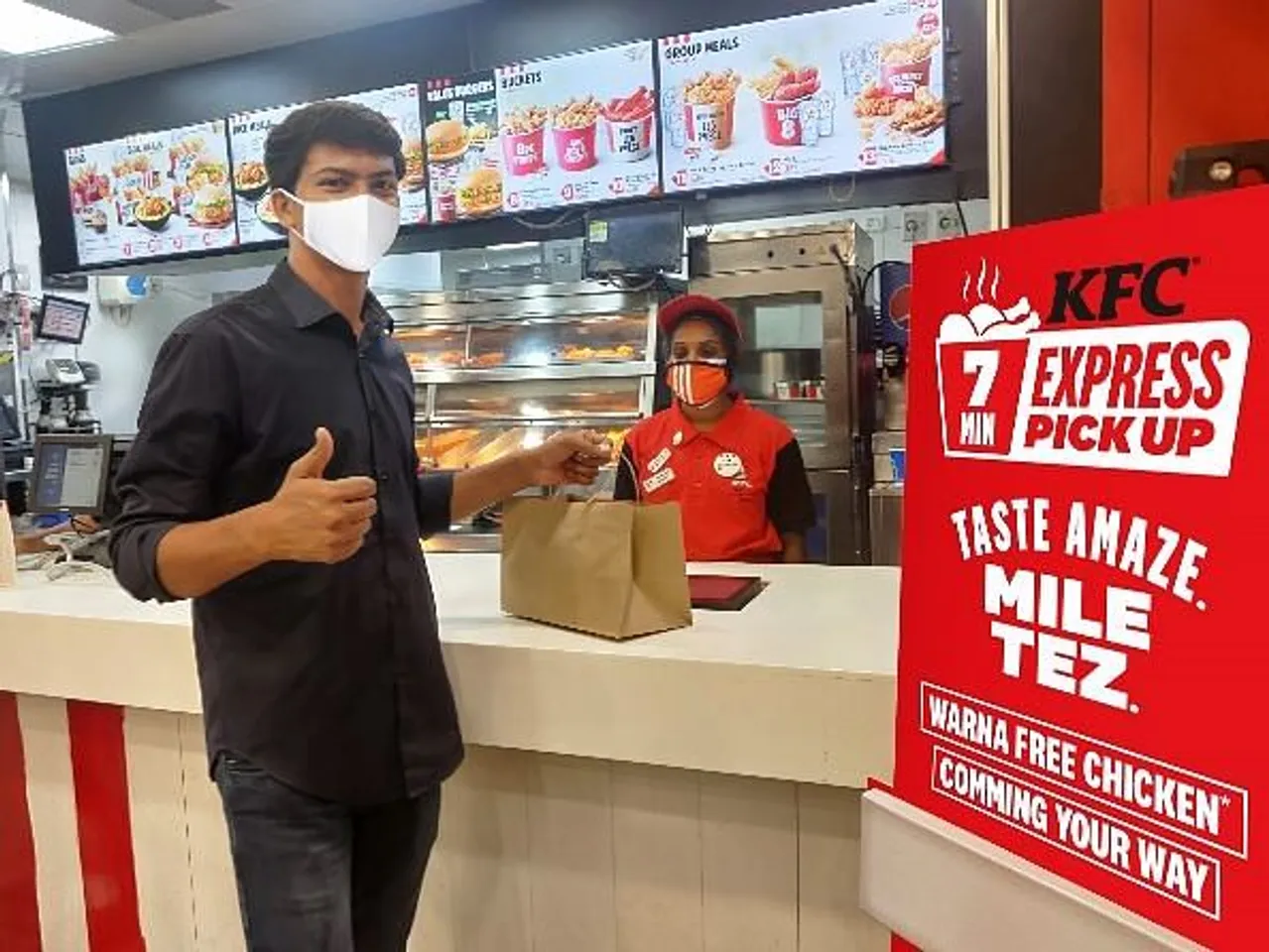 7 minutes or a free crispy chicken; KFC India’s newest offering focuses on speed for a restaurant or takeaway orders