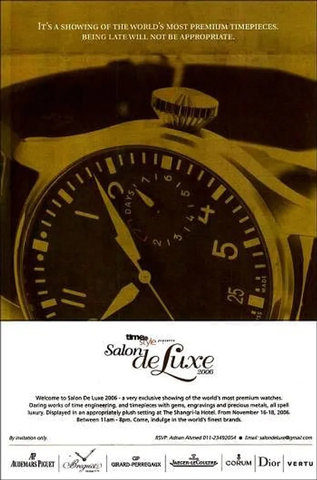 It's a showing of the world's most premium timepieces.Being late will not be appropriate.