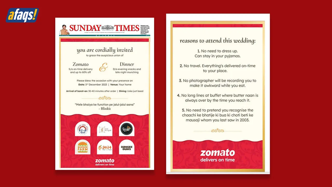 Is Zomato inviting you to its wedding?
