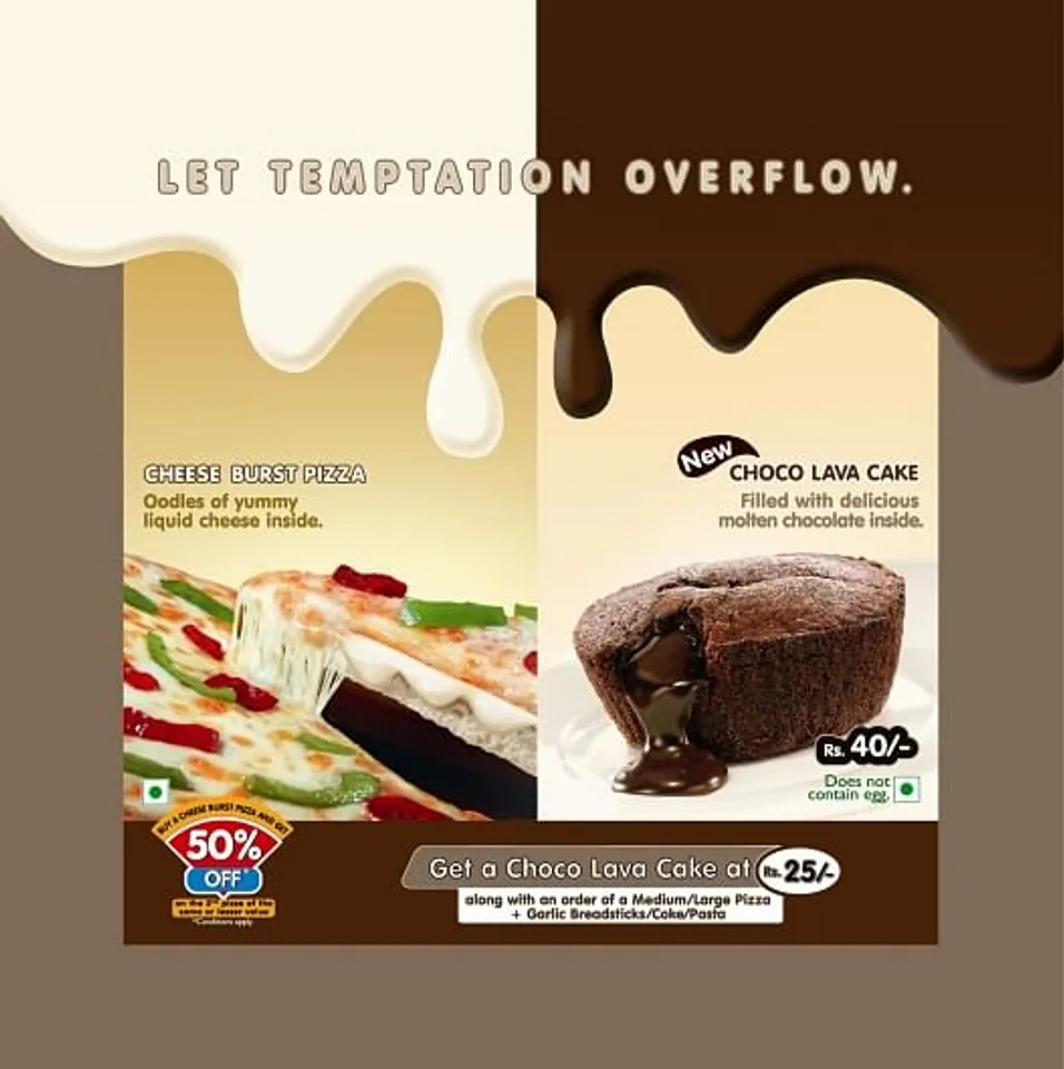 Cheese Burst Pizza & New Choco Lava Cake