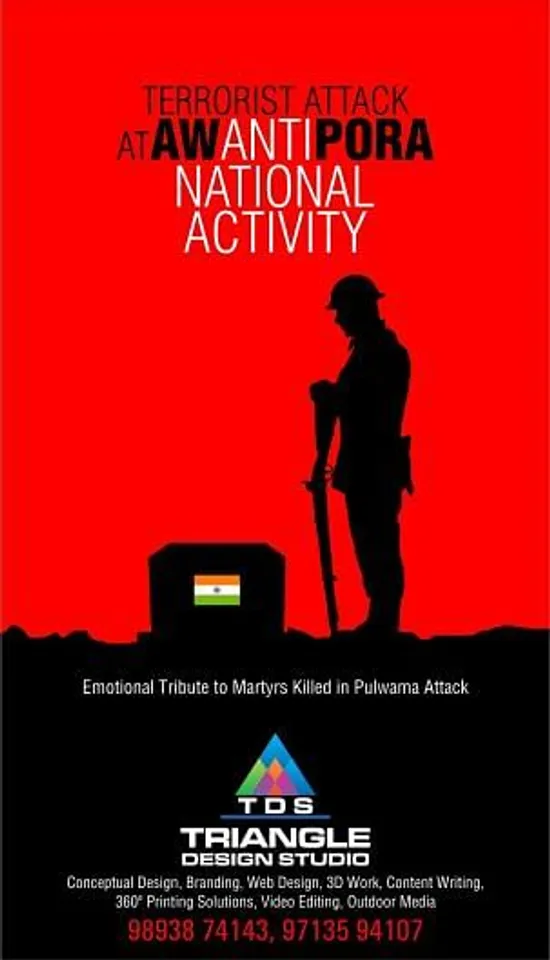 Nation, India, Tribute, Terror, Army, Attack, Kashmir, Puawama, Awantipora, Emotional, Martyr, Creative, My, Concept