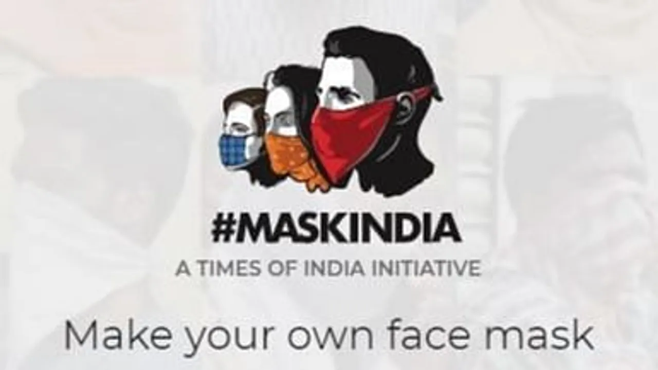 The Times of India encourages people to make their own face masks... 