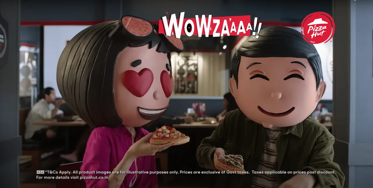 Pizza Hut’s ‘Pizzas for every mood’ campaign features two emoji avatars 