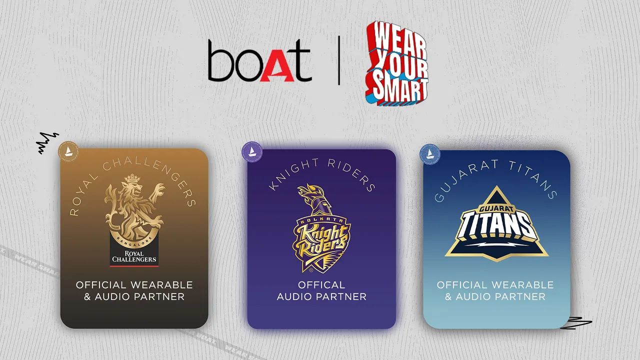 boAt to be the Official Audio and Wearable Partner for three IPL teams