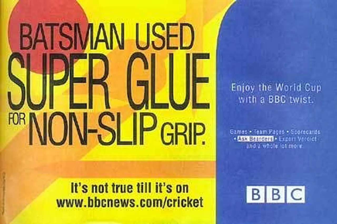 Batsman used super glue for non-slip grip.