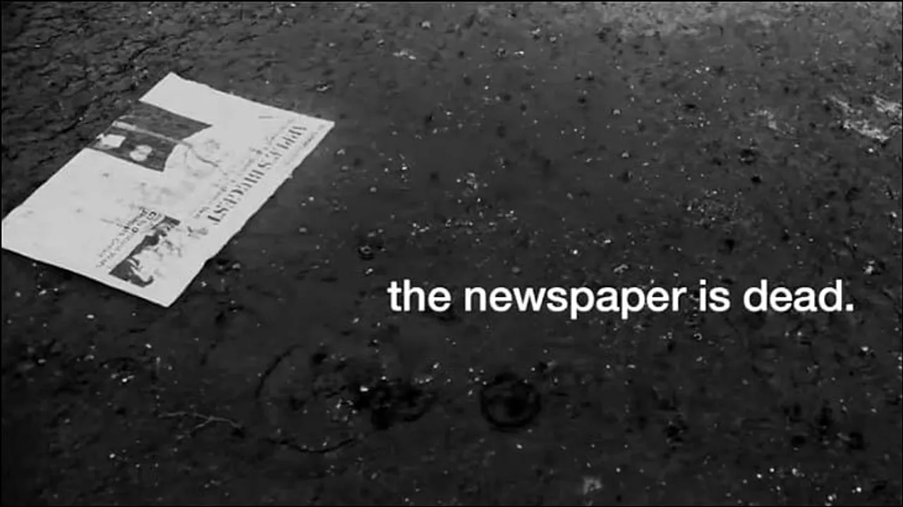 "The newspaper is dead," claims The Indian Express