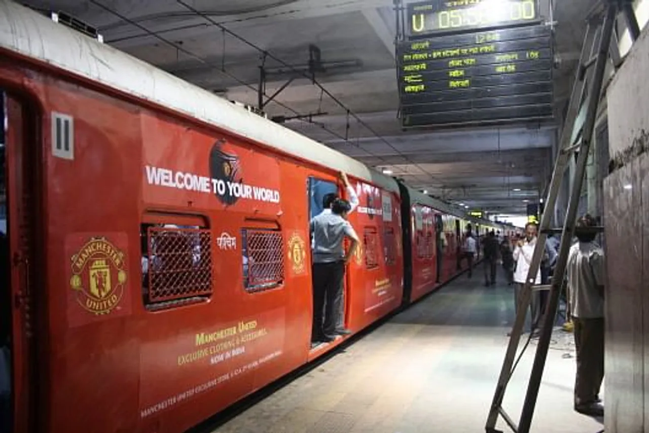 Train advertising