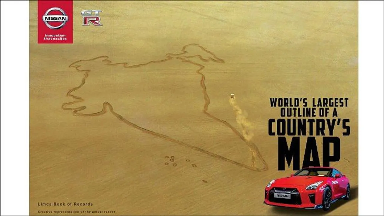 OMG!!.. OMG!!.. #OMGTR! Nissan GT-R creates world-record by drawing largest ever country map