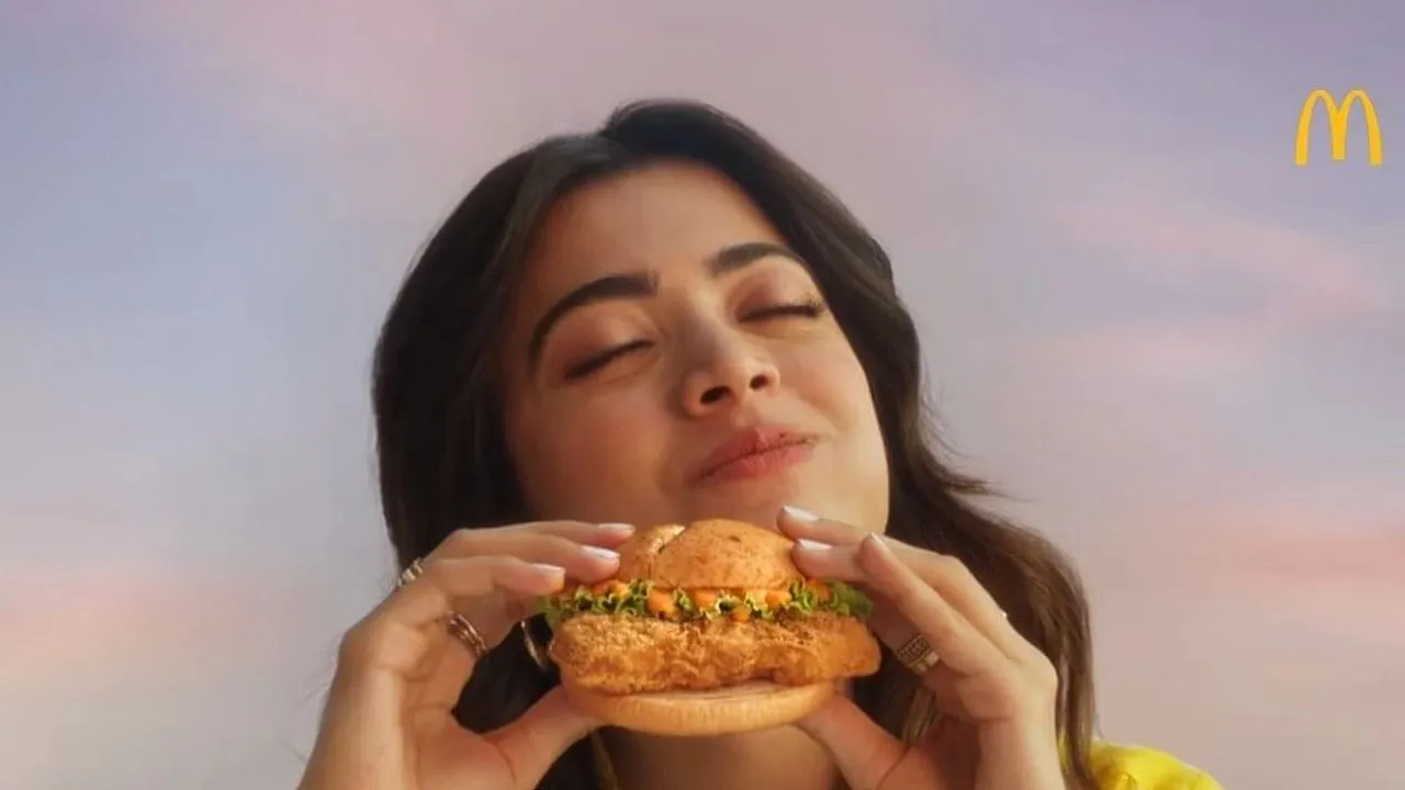 Rashmika Mandanna criticised for eating and promoting a McDonald’s chicken burger  