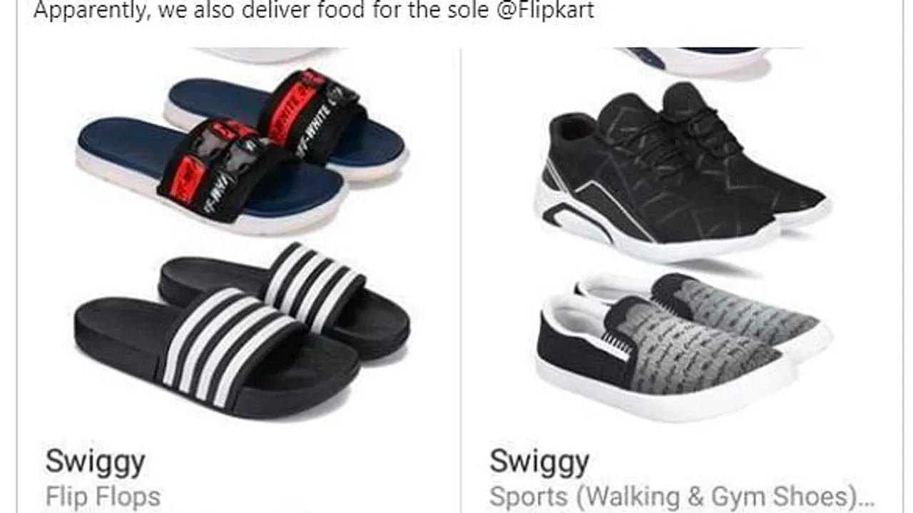 Apparently, Swiggy is selling men’s footwear on Flipkart