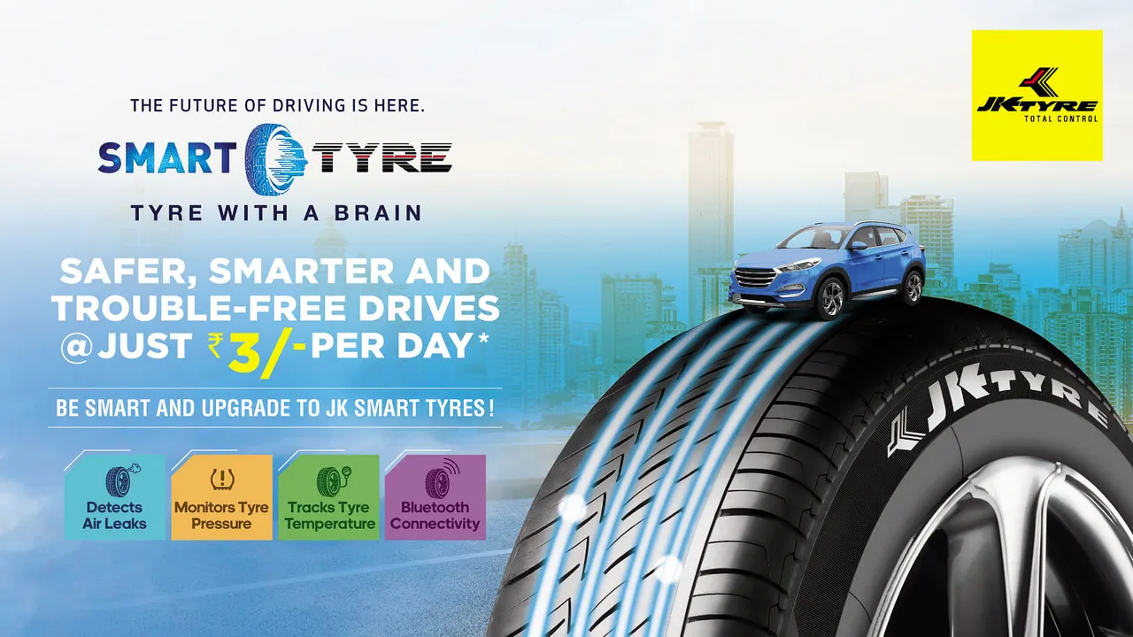 Safer, smarter, and worry-free travel with JK Smart Tyre at just Rs. 3/day