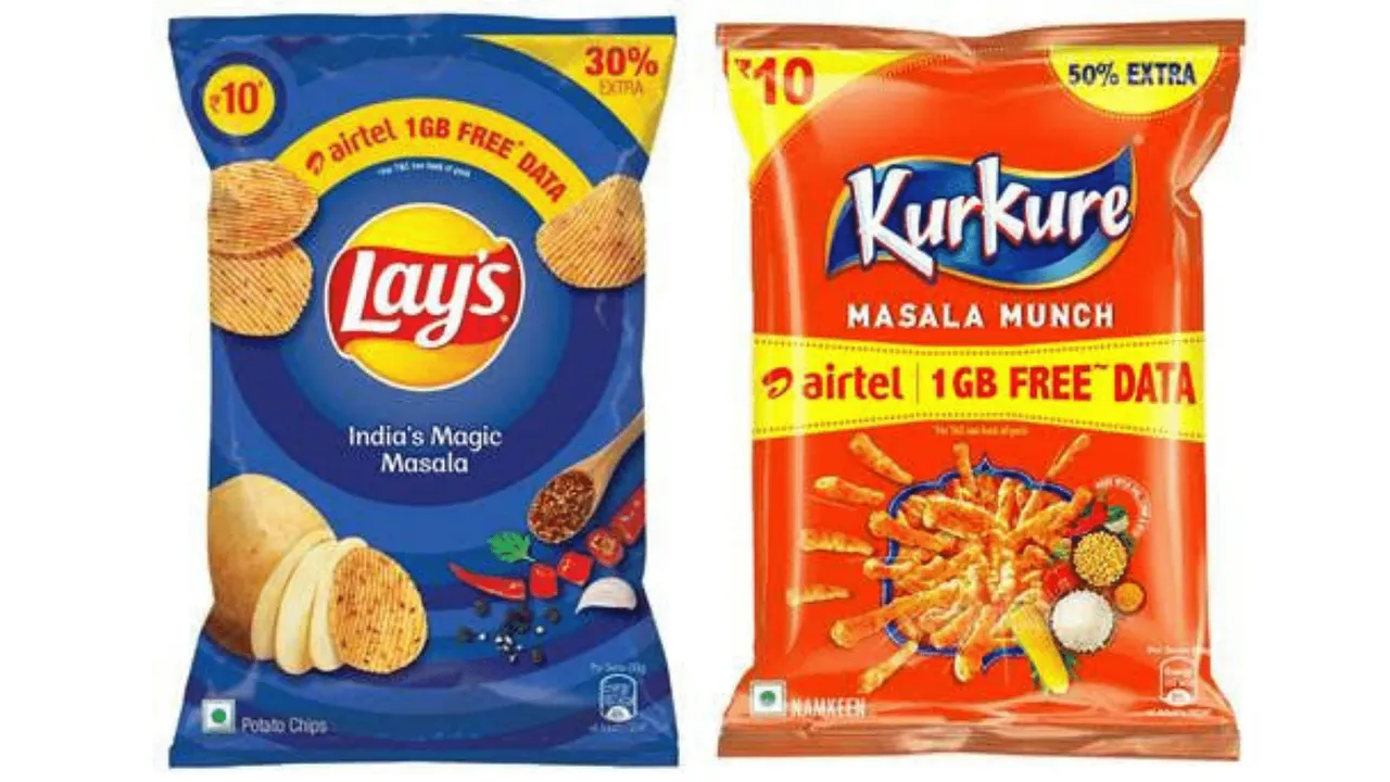 Airtel prepaid customers to get 2 GB free data with Lay’s, Kurkure, Uncle Chipps and Doritos