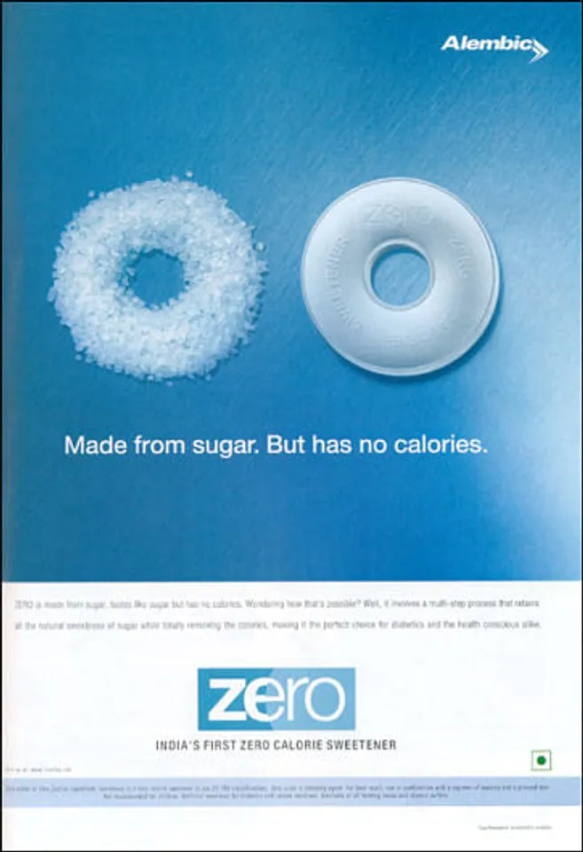 Made from sugar.But has no calories.