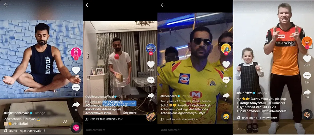 Five Indian Premier League teams make their debut on TikTok