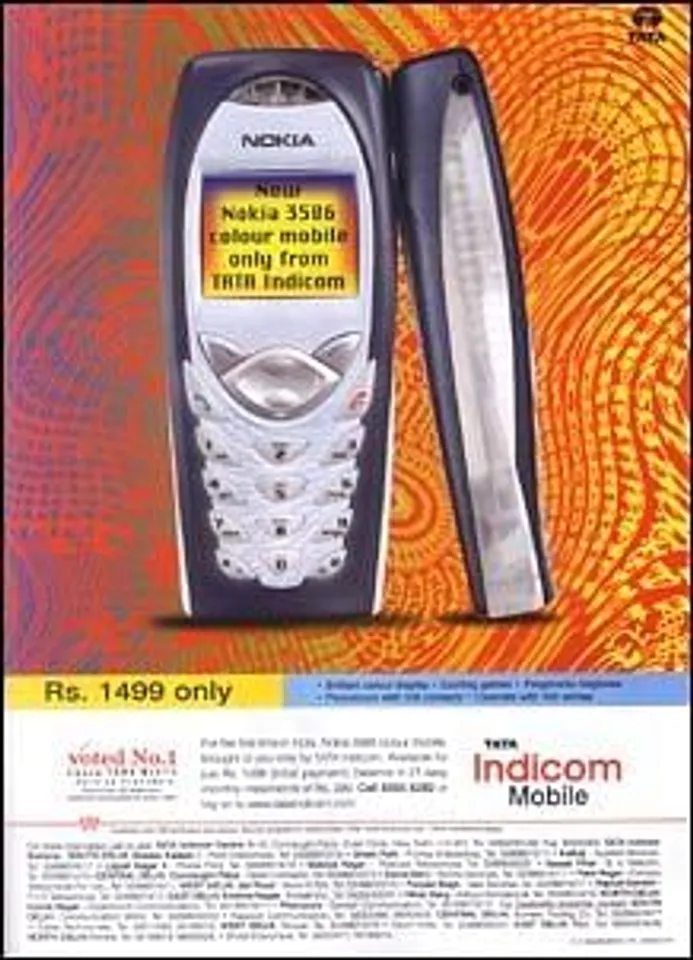 New Nokia 3586 colour mobile only from TATA Indicom