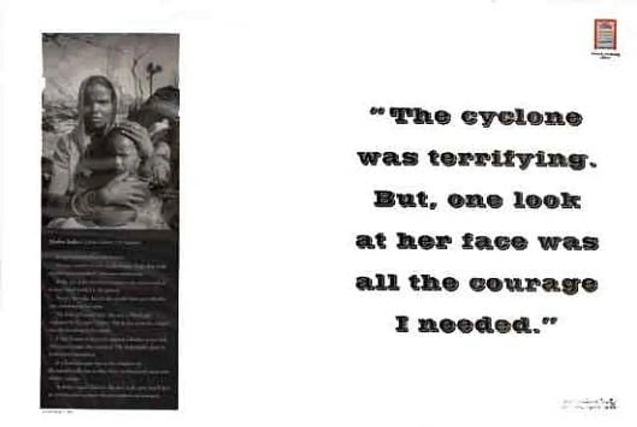 "The cyclone was terrifying. But, one look at her face was all the courage I needed"