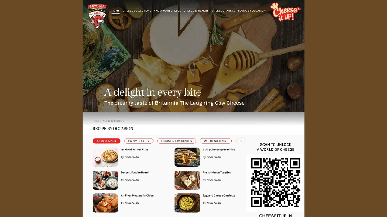 Times Network, Britannia's The Laughing Cow Cheese and Mindshare collaborate to launch ‘Cheeseitup.in’