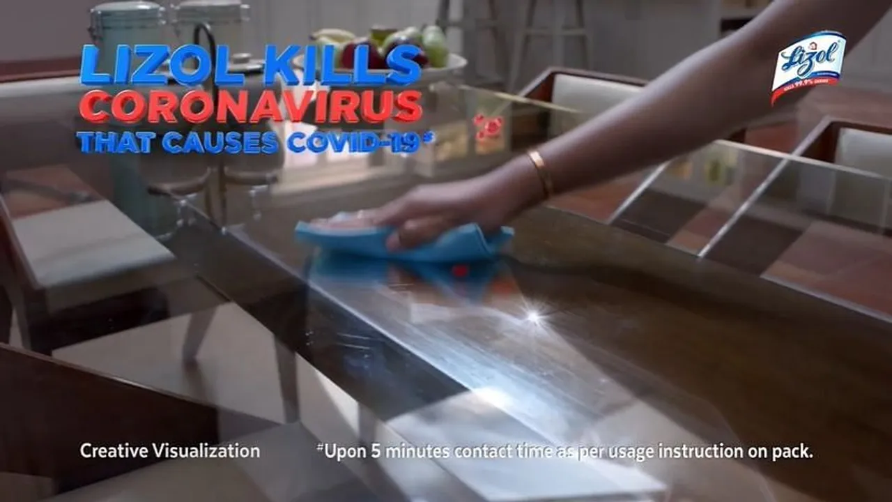 Don't clean, disinfect your surfaces says Lizol in new ad