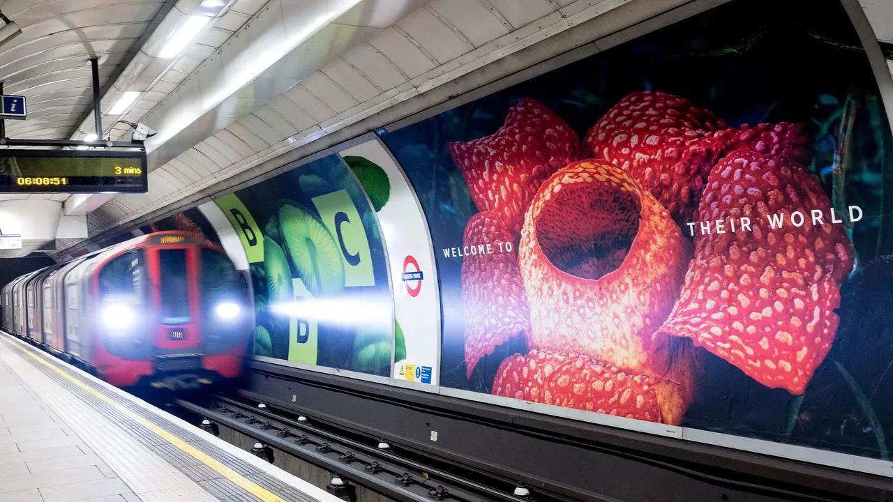 BBC Creative transforms Green Park tube station into a kaleidoscope of otherworldly plants
