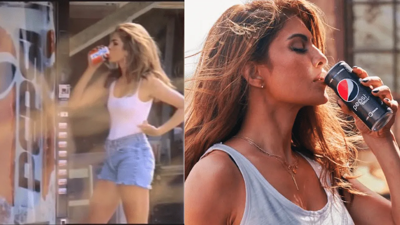Pepsi India recreates the '92 Cindy Crawford gas station ad with Jacqueline Fernandez