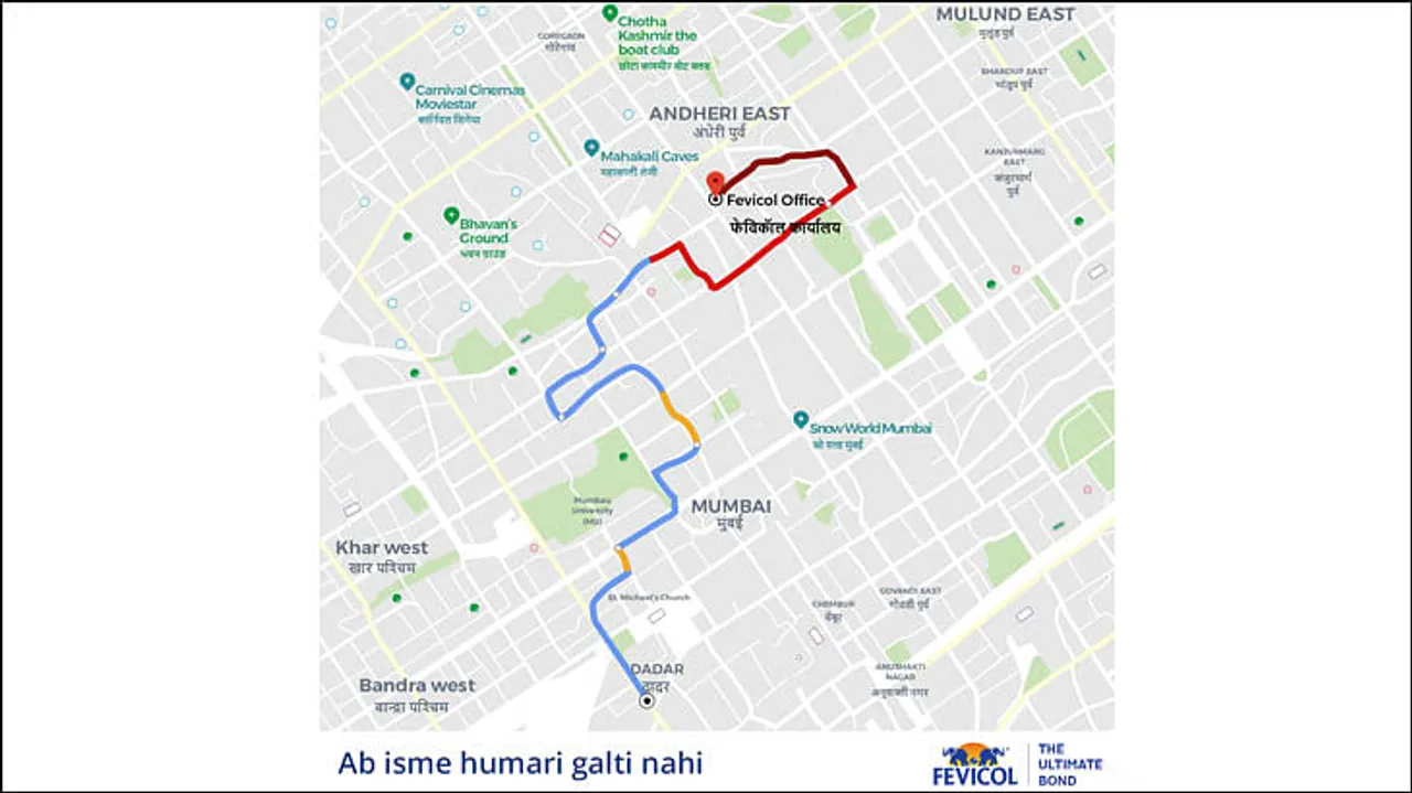 When Fevicol turned a Google map into an ad
