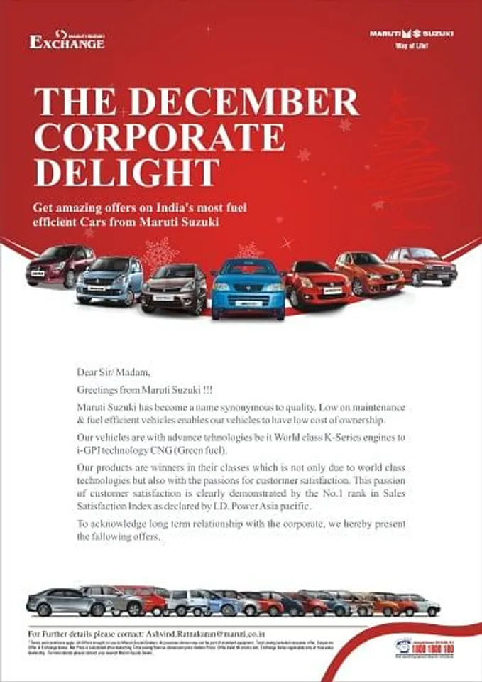 Maruti Corporate Letter