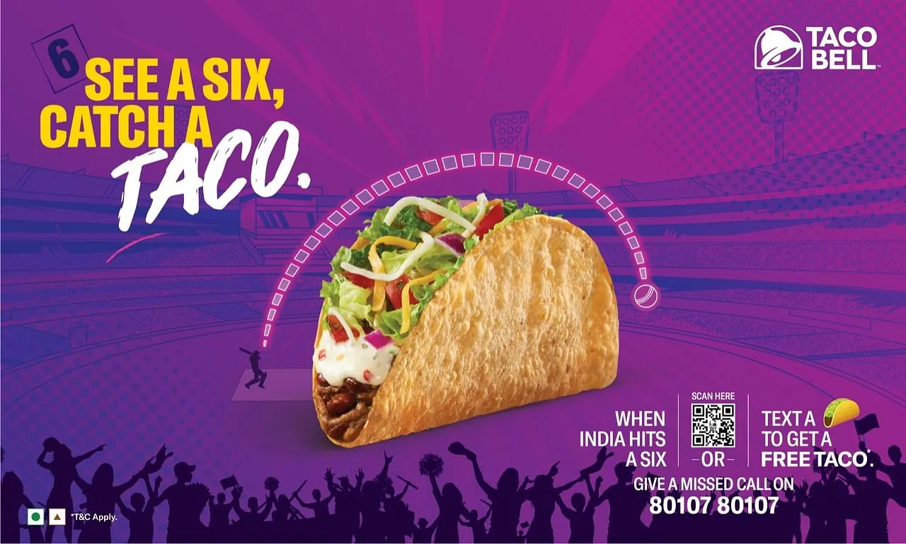 Taco Bell® India celebrates every six with cricket fans in ‘See A Six, Catch A Taco’ Campaign 
