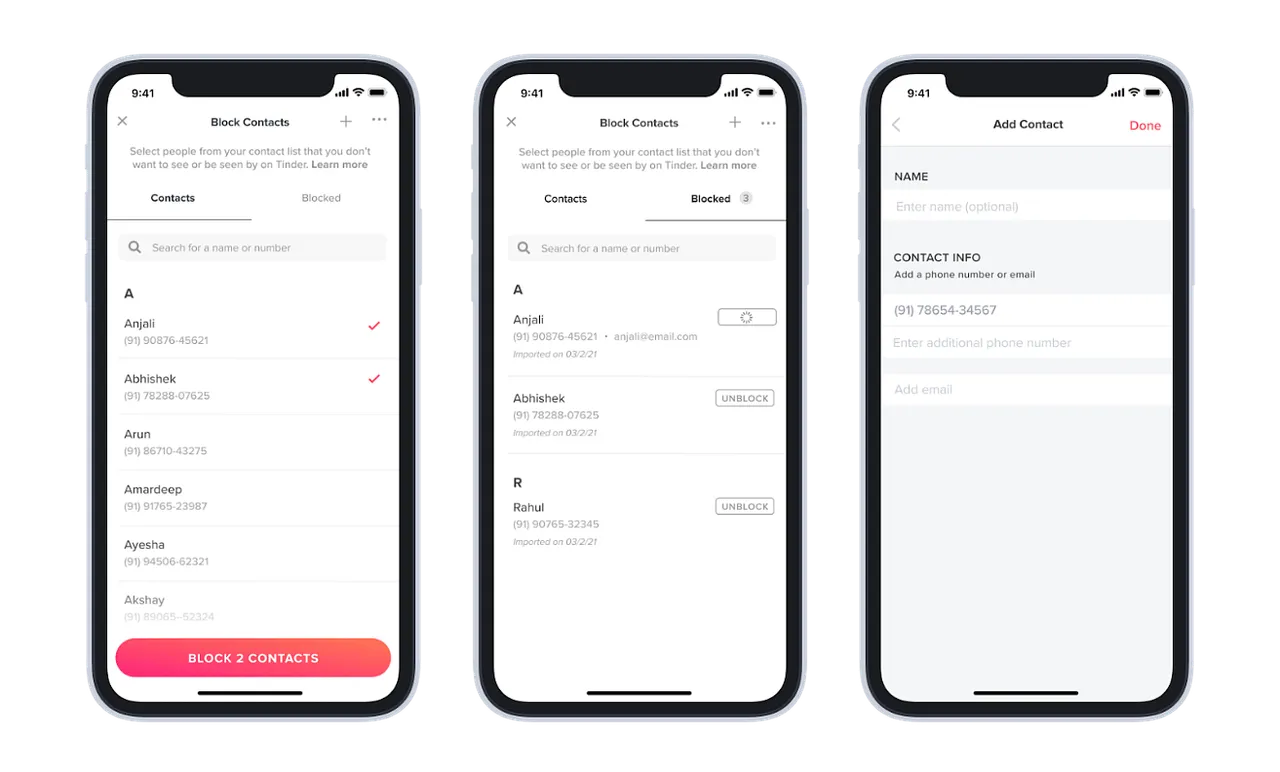 Tinder gives members more control with a new feature allowing you to block your ex 