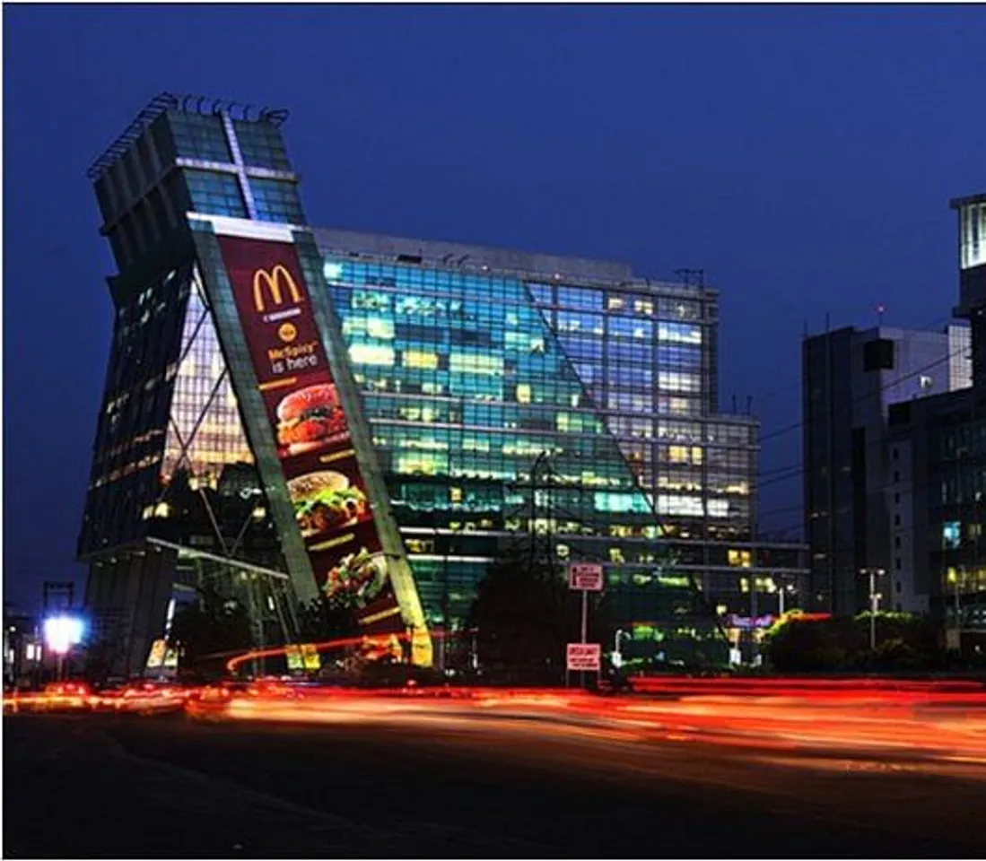 Branding on building 