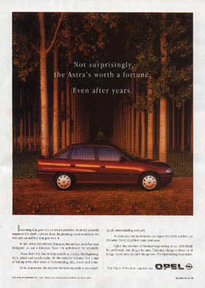 Not surprisingly, the Astra's worth a fortune. Even after years.