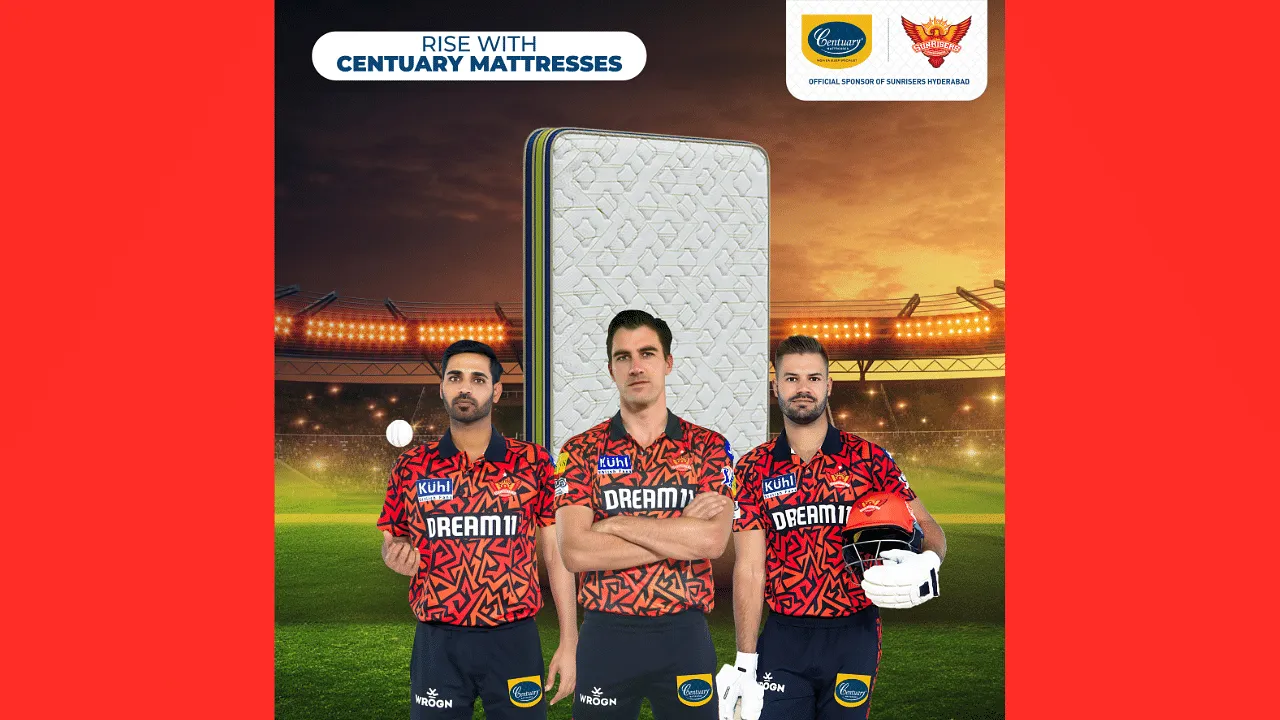 Centuary Mattress announces debut sponsorship with Sunrisers Hyderabad for IPL 2024