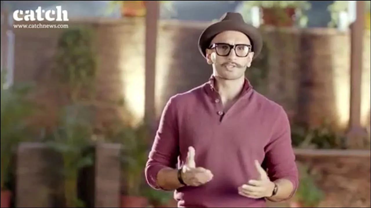Ranveer Singh promotes Patrika Group's Catch News