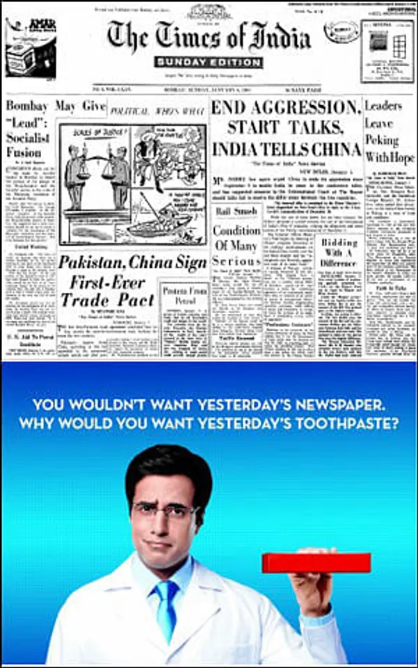 Oral B's dig at yesterday's toothpastes