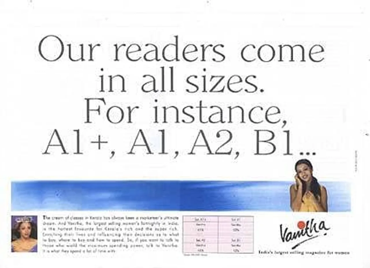 Our readers come in all sizes. For instance A1+, A1, A2, B1...