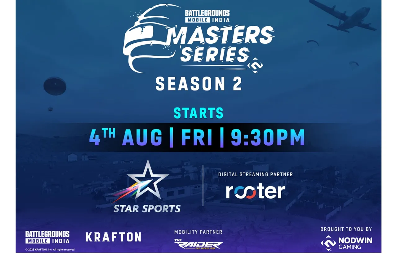Nodwin Gaming and Star Sports announce BGMS Season 2 with Rooter as the Digital Streaming Partner