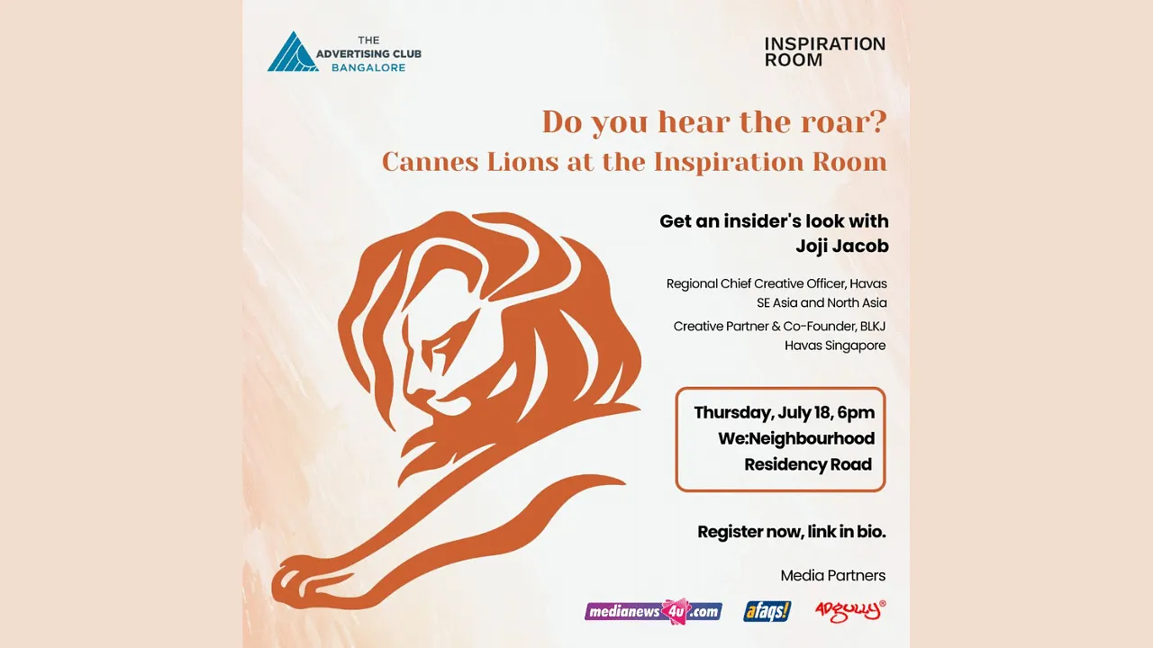 Ad Club Bangalore presents Edition 4 of the Inspiration Room with creative leader Joji Jacob