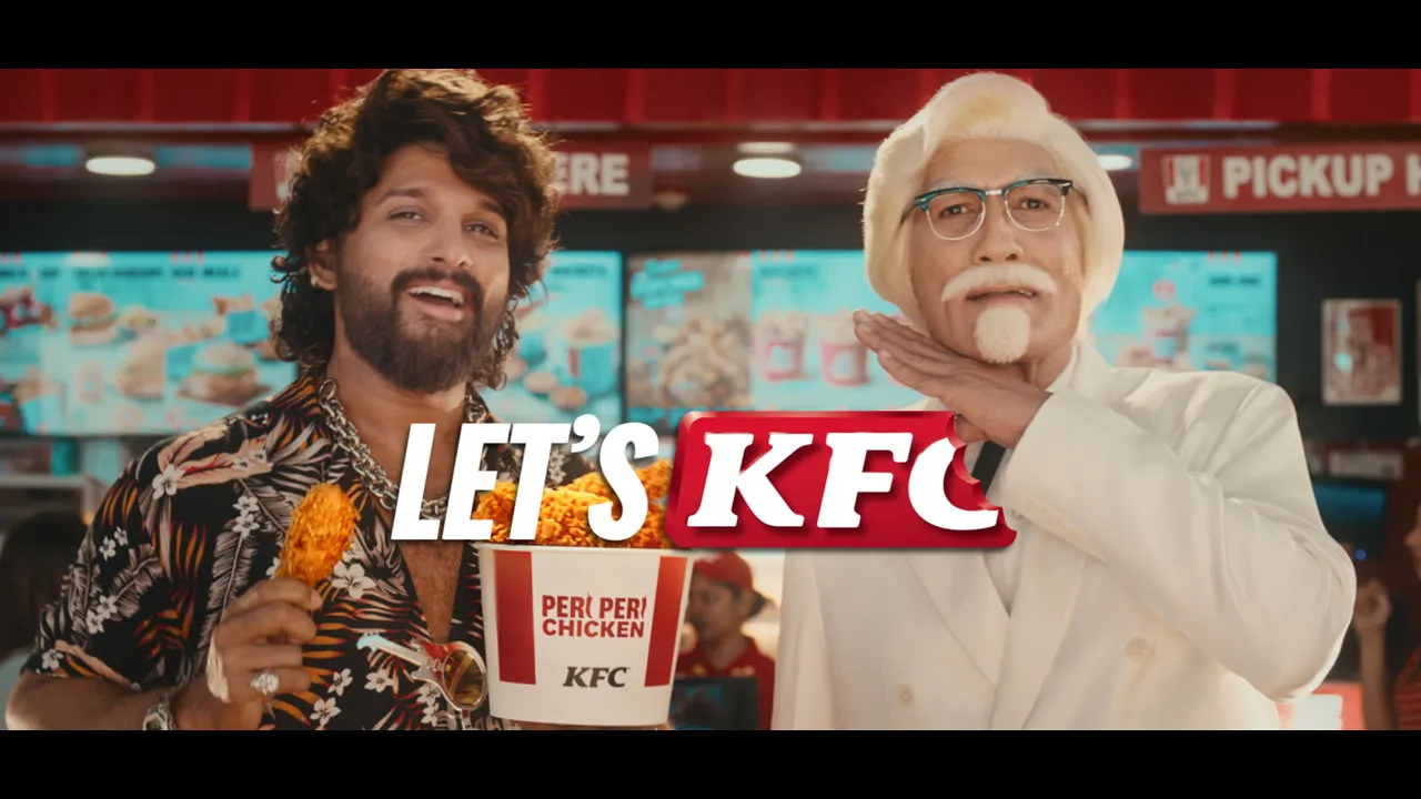 Allu Arjun with Colonel Sanders 