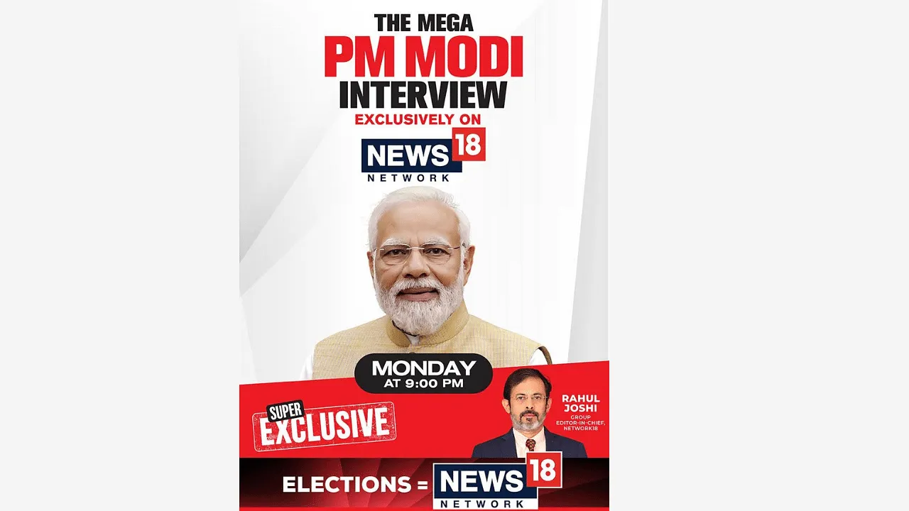 News18 Network mega exclusive with PM Narendra Modi to telecast on April 29