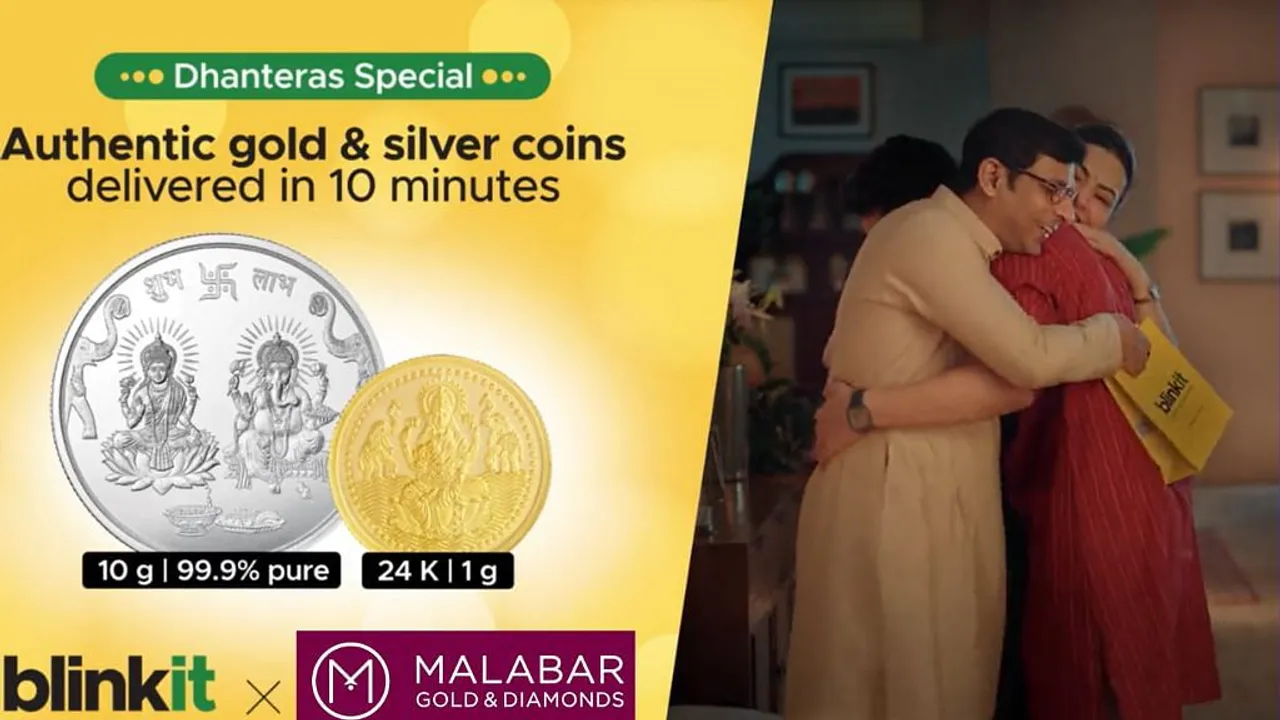 Celebrate Dhanteras with Blinkit delivering gold coins in 10 minutes!