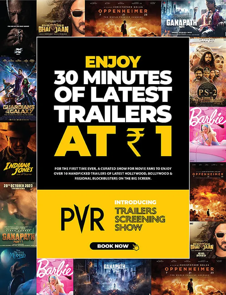 PVR INOX introduces 30-minute Trailer Screening Show at just Re 1