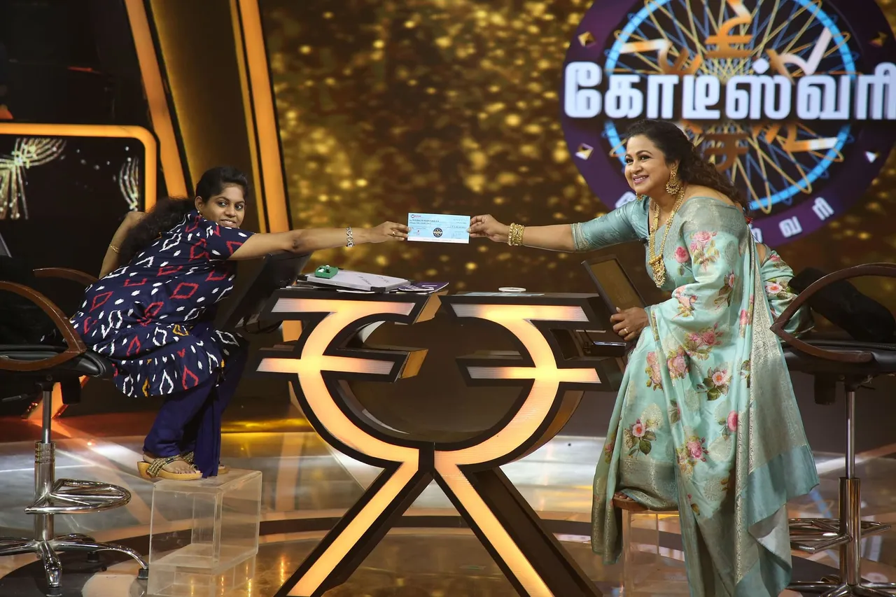 COLORS Tamil’s pathbreaking all-women television show, KODEESWARI, creates history worldwide with its first 1 Crore winner!