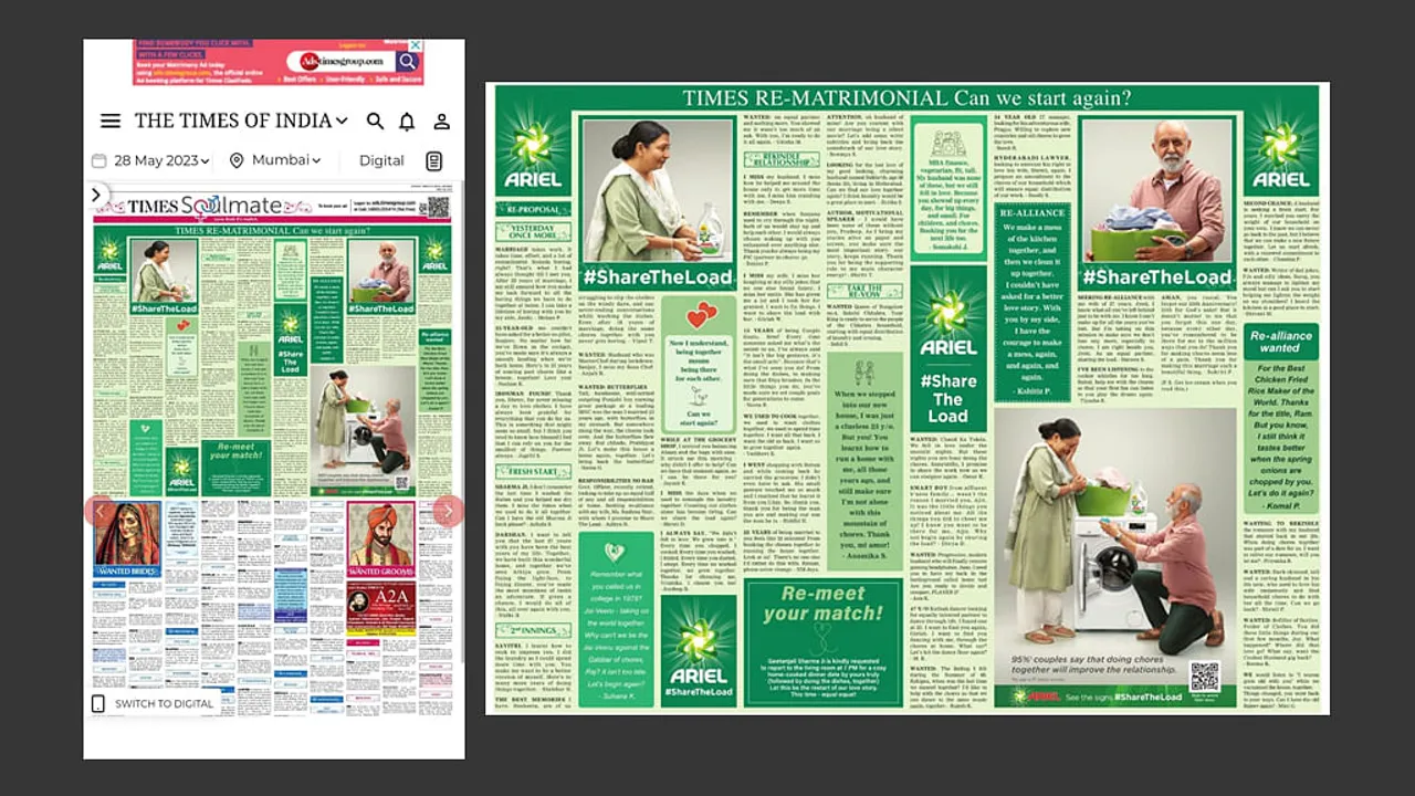 The Times of India partners with Ariel post its sixth rendition of ‘Share the Load’ campaign