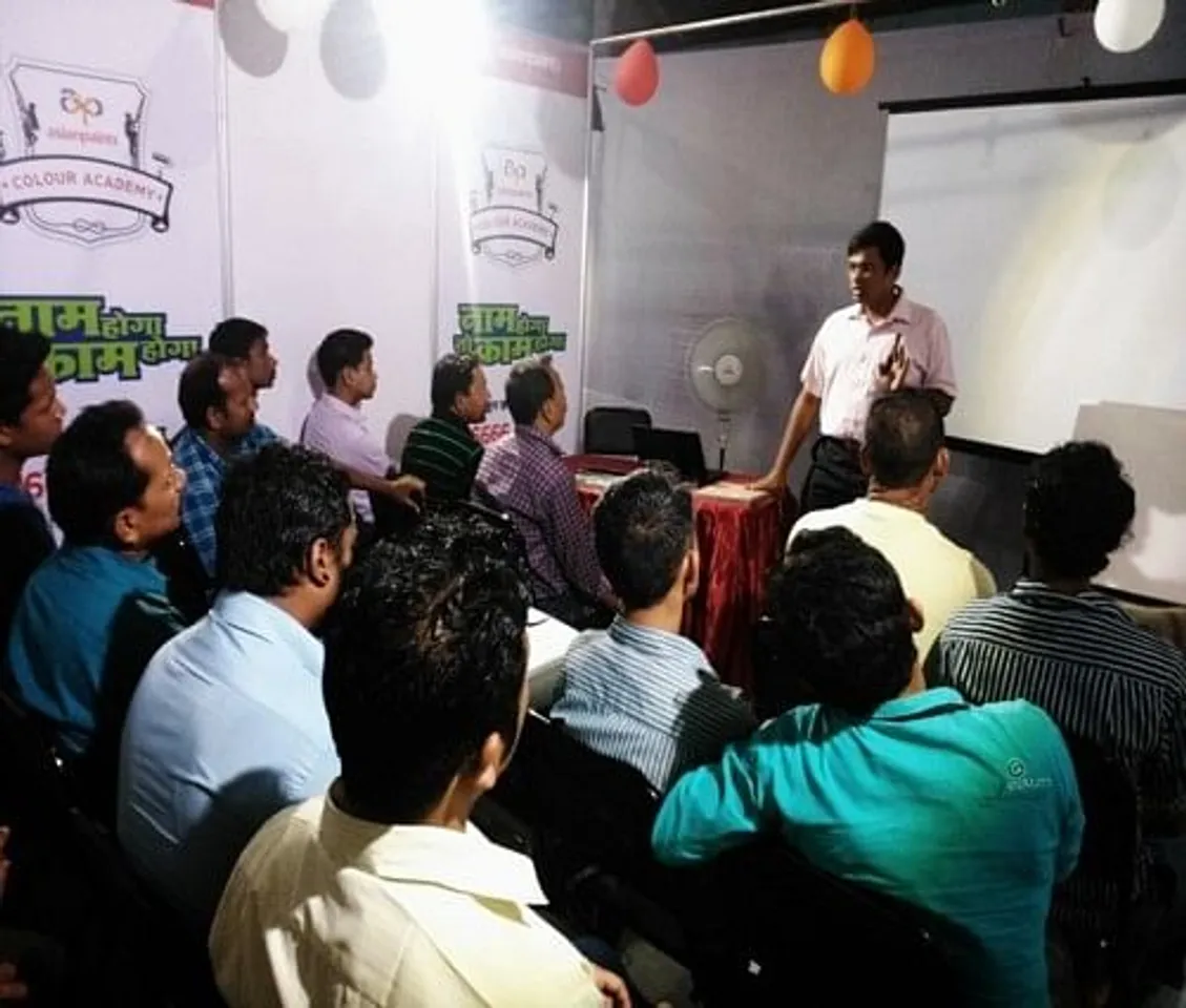 People attending a session at Asian Paints Colour Academy