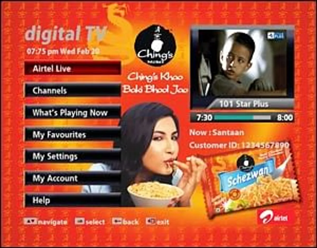 Ching's Secret to experiment with interactive ads on Airtel digital TV