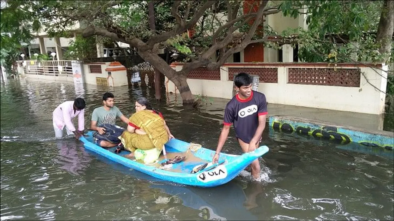 Ola deploys boats in water-logged Chennai