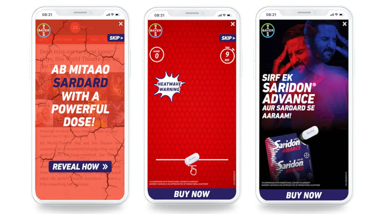 14X Higher Engagement Rate for Saridon Advance with Contextual, Gamified Mobile Ad 